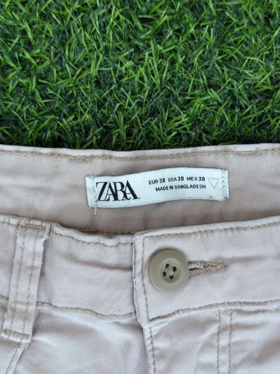calça cargo zara bege - Foto 2