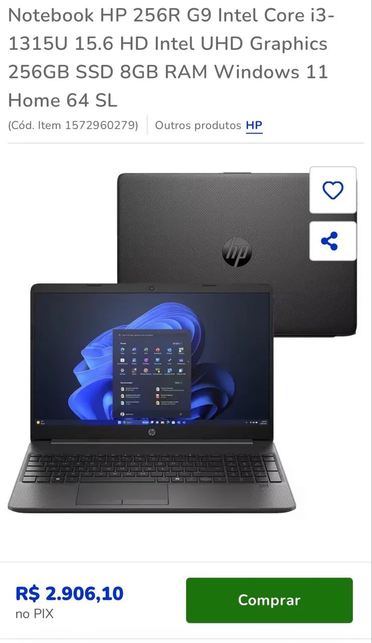 notebook HP 256gb  - Foto 5