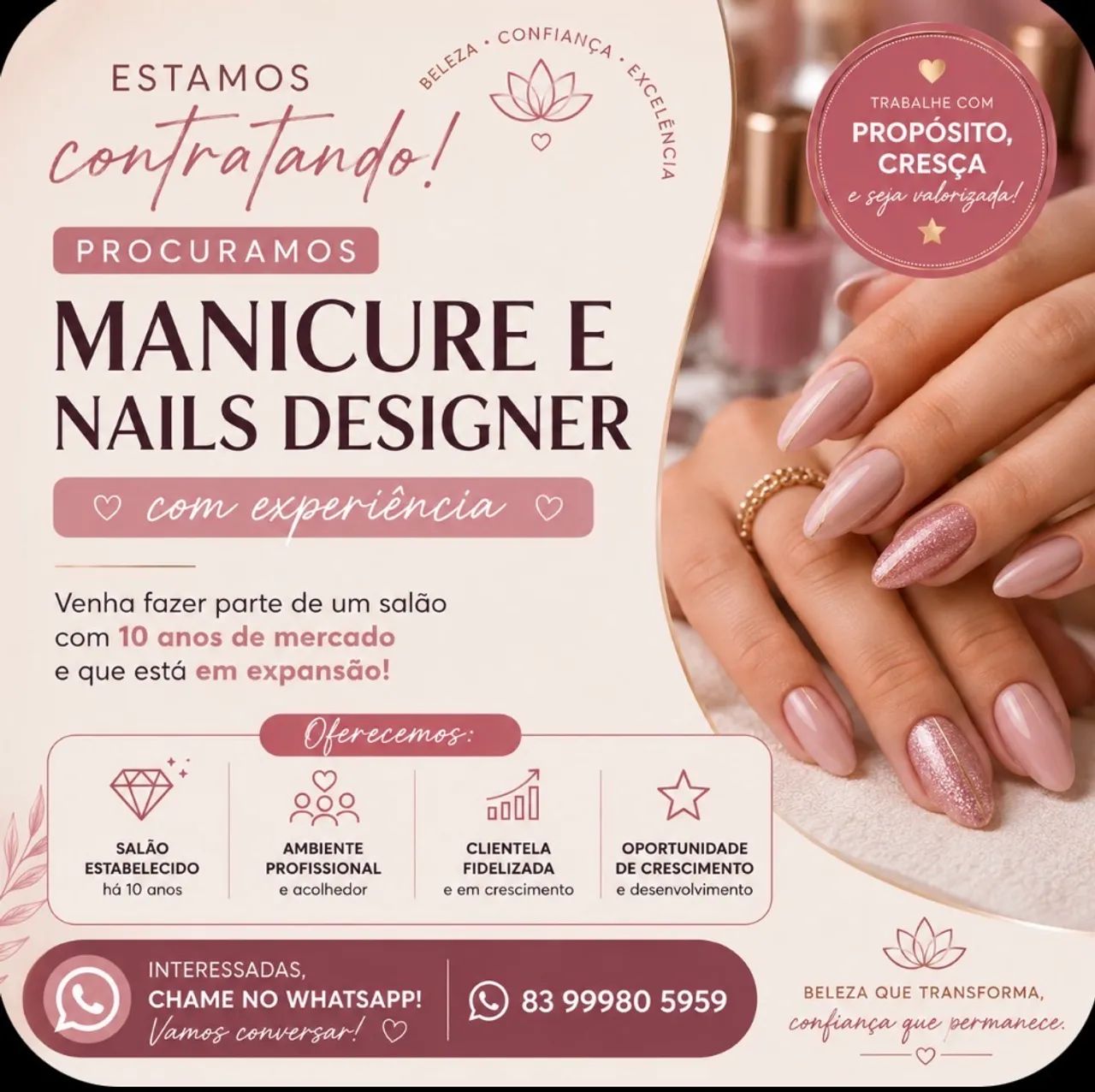 Vaga para manicure e/ ou nails designer  - Foto 2