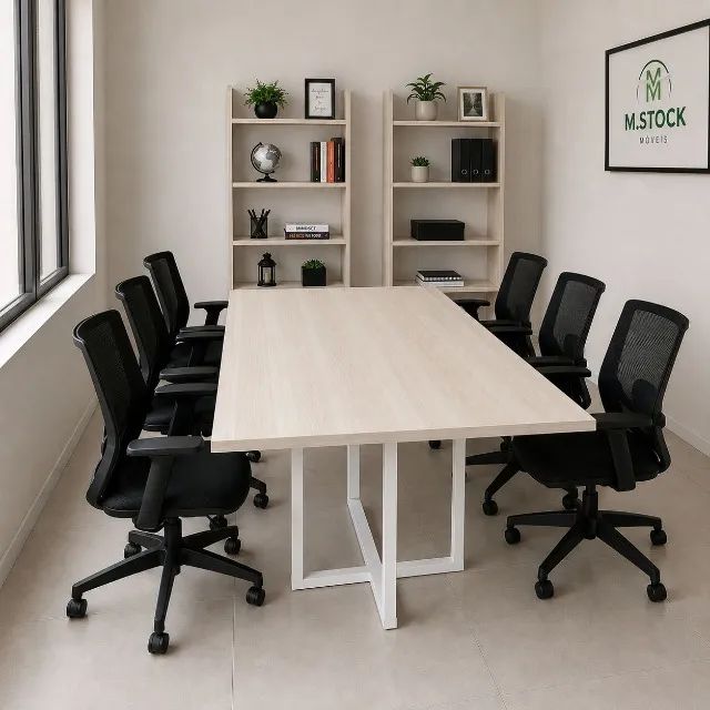 mesa de reuni?o 2,00 x 0,90m branca 