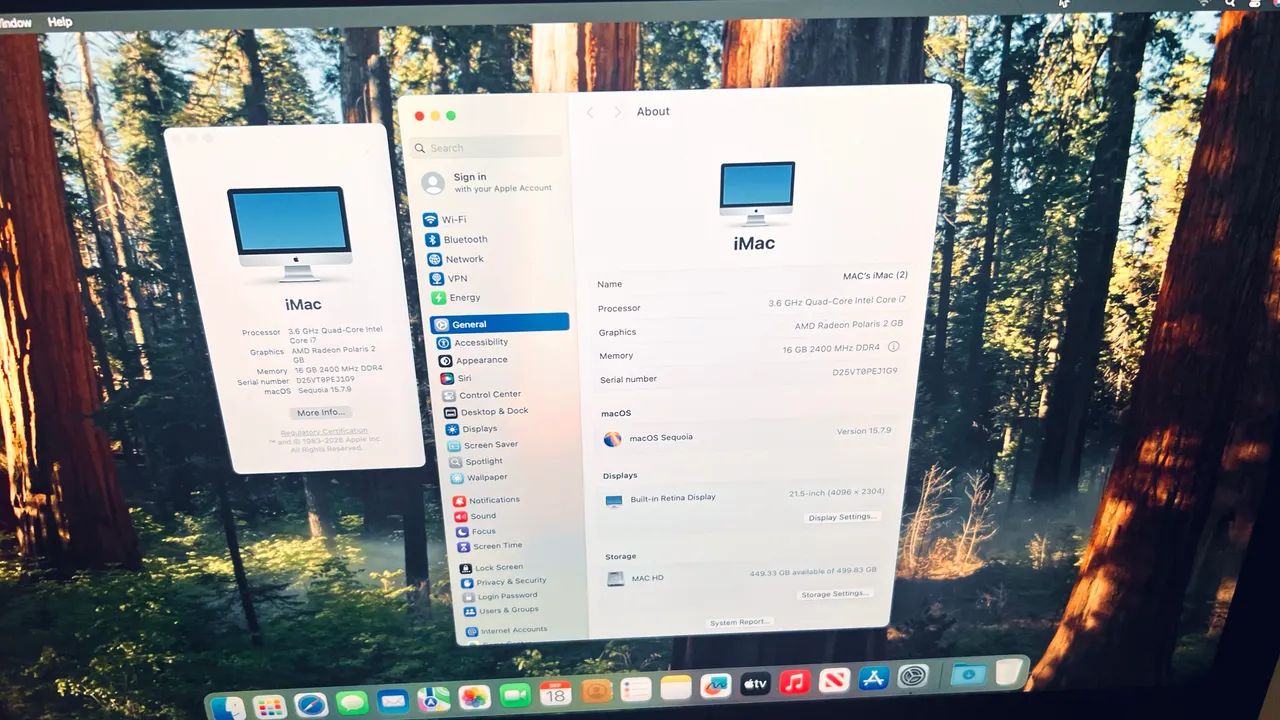 IMac 4k 2017 i7 16GB-Ram-500GB SSD-MacOS Sequoia - Foto 4