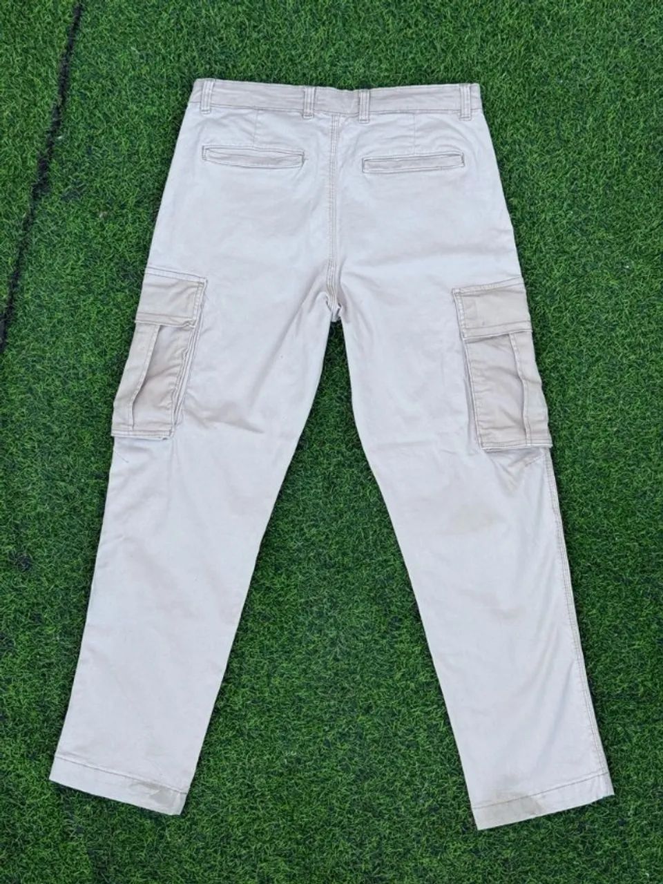 calça cargo zara bege - Foto 5
