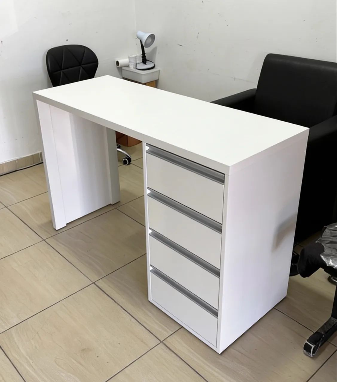 Mesa Nail em MDF Branco - Foto 5