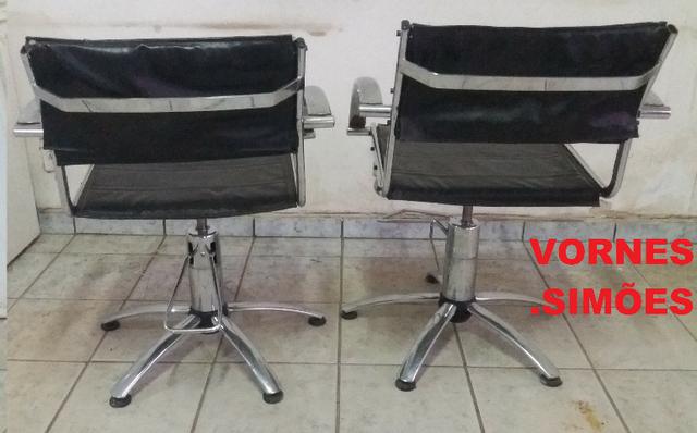 Cadeira Para Salão De Beleza E Barbeiro Hidráulica Giratória. O Valor é de Cada - Foto 3