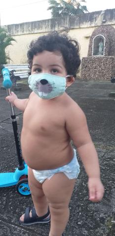 Mascara infantil Ratinho 100% Algodão