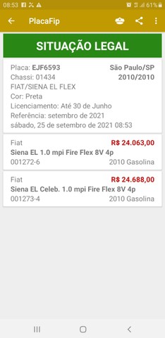 VENDA SIENA ELE 2010