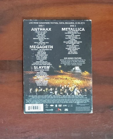 DVD duplo Big 4 Metallica Slayer Megadeth Anthrax - Foto 2