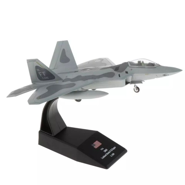 Maquete / Miniatura Caça F-22 Raptor escala 1/100
