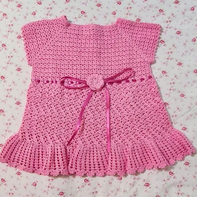 Vestido bebê flor verão praia 