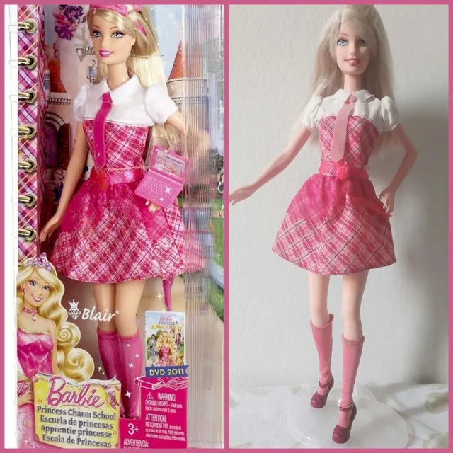 Fantasia Barbie Escola de Princesa Vestido Infantil