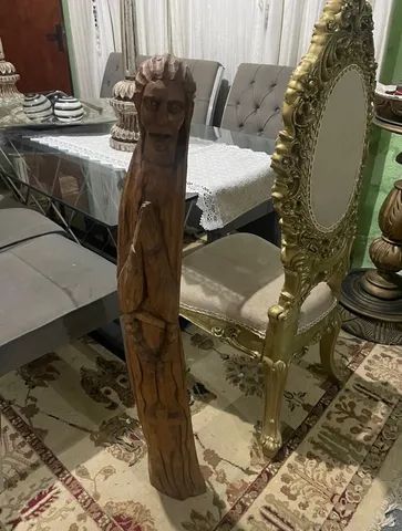 OBRA: NOSSA SENHORA   Escultura em madeira representando "NOSSA SENHORA? - 95 cm. 