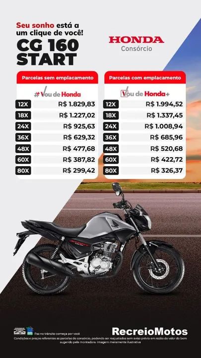 Consórcio Honda PoP 110I 0KM - Frete grátis até 30/12/24 - Foto 3