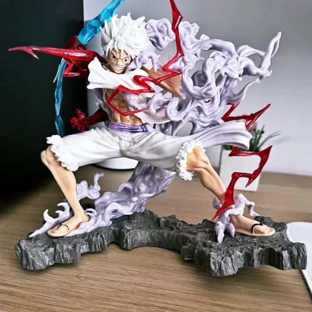 Action Figure Monkey D. Luffy Gear 5 Nika One Piece - Boneco Deus do Sol - Figura de Ação - Foto 4