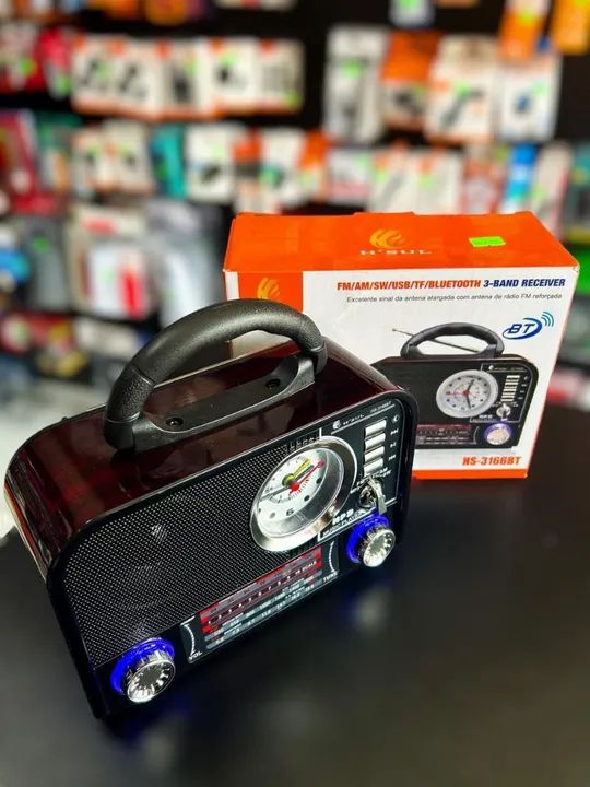 Rádio Retrô Com Bluetooth HSUL HS-3166 - Foto 5