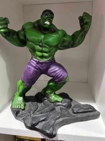 Estatueta tem resina grande 27cm Hulk 