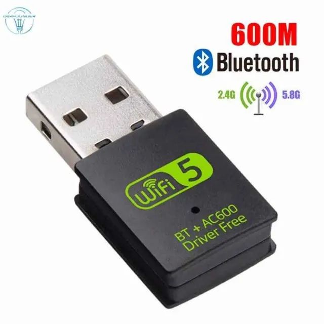 Adaptador Wifi + Bluetooth USB Dual Band 2.4GHz e 5G (Novo)