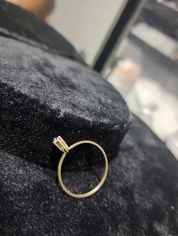 Anel solitário de ouro18k