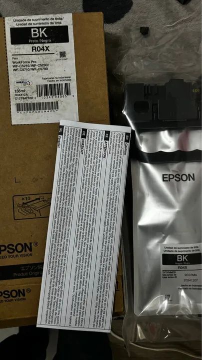 Bolsa/cartucho Tinta Preta Original Setup Para Epson