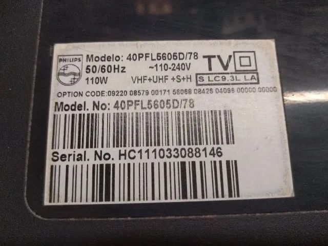 Tv Philips 40 Mod: 40pfl5605d/78 Com Defeito Peças E Partes - Foto 2
