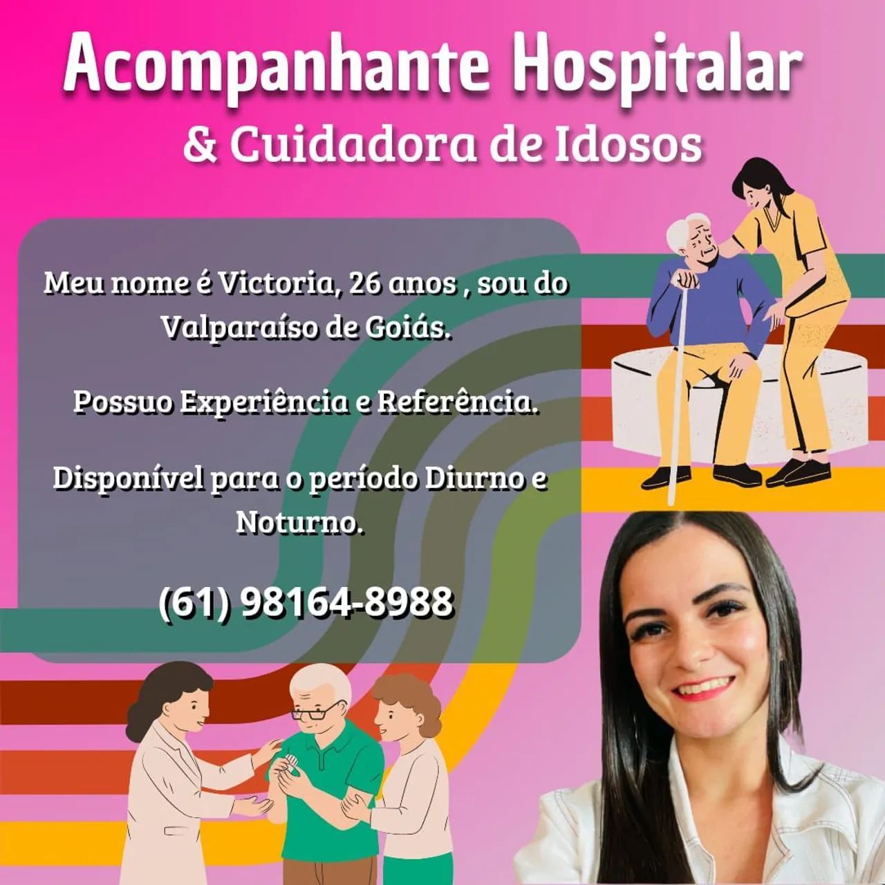 Cuidadora de idosos e acompanhante hospitalar - Serviços - Asa Norte,  Brasília 1315264679 | OLX