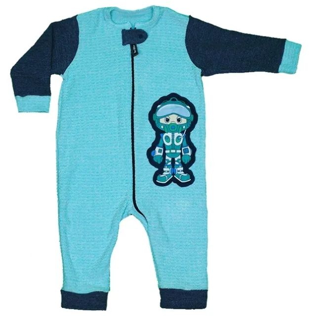 Pijama Zíper Star Azul Marinho - Tamanho 6 Anos
