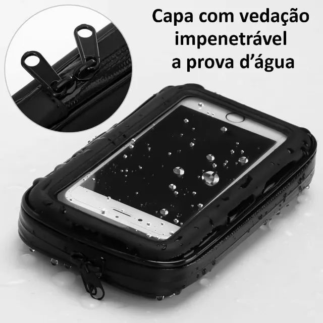 Suporte para Celular e GPS Moto/Bicicleta a Prova D'água - Foto 4