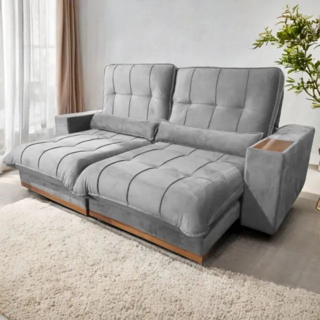 Sofá Retrátil e Reclinável Azarro 2,50m.   Produto Novo.    Pronta Entrega. - Foto 2