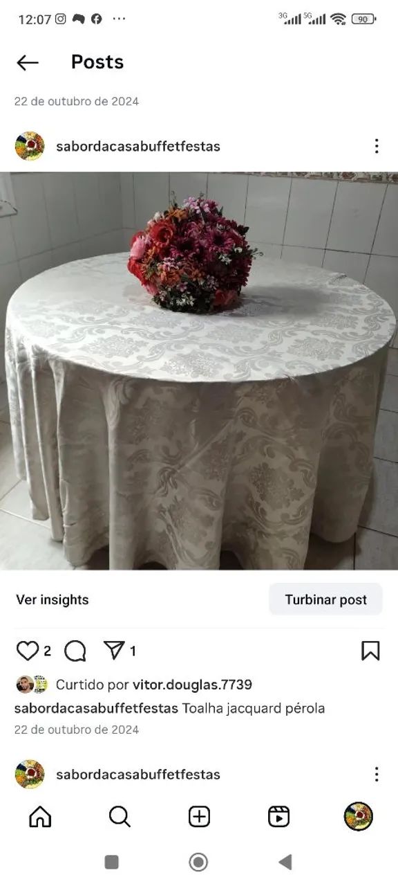 Toalha de mesa redonda jacquard festas buffet evento - Foto 4