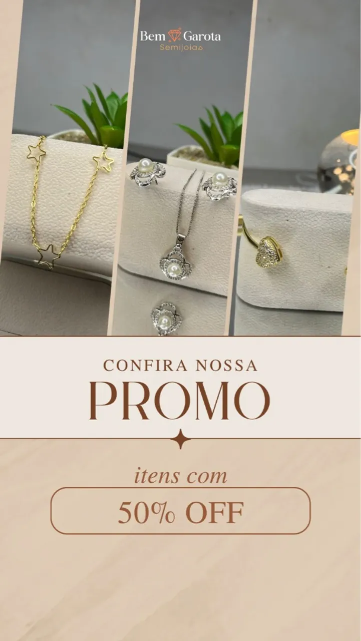 Semijoias com 50% OFF - Promoção Imperdível!