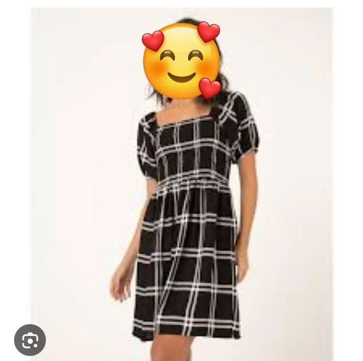 Vestido Xadrez Preto e Branco