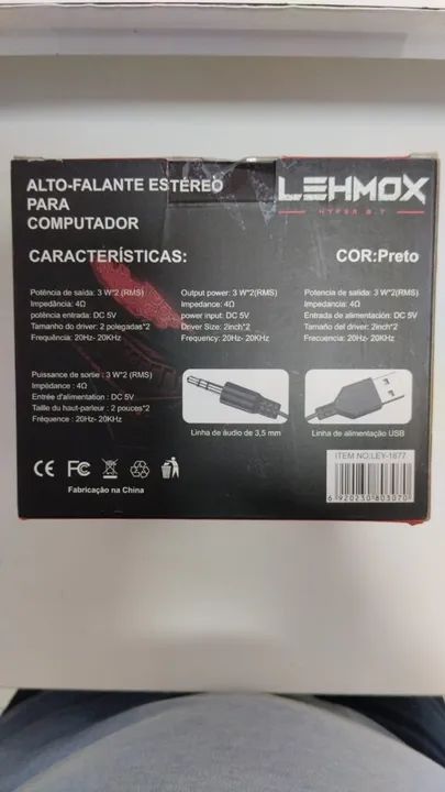 Caixa de som LEHMOX HYPER GT p/ computador - Foto 2