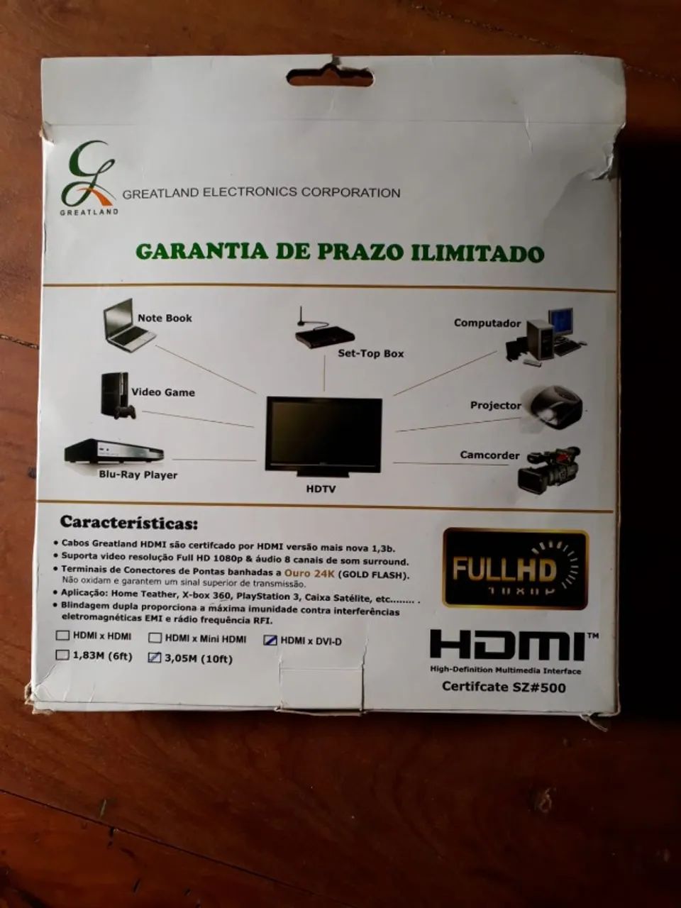 Cabo HDMI + DVI-D com 3 metros - Foto 2