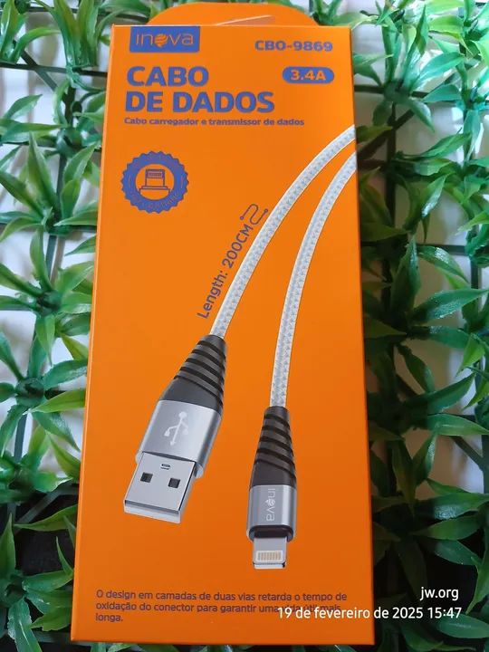 Cabo USB para iPhone - 3.4A - 2 Metros - Alta Velocidade - Foto 5
