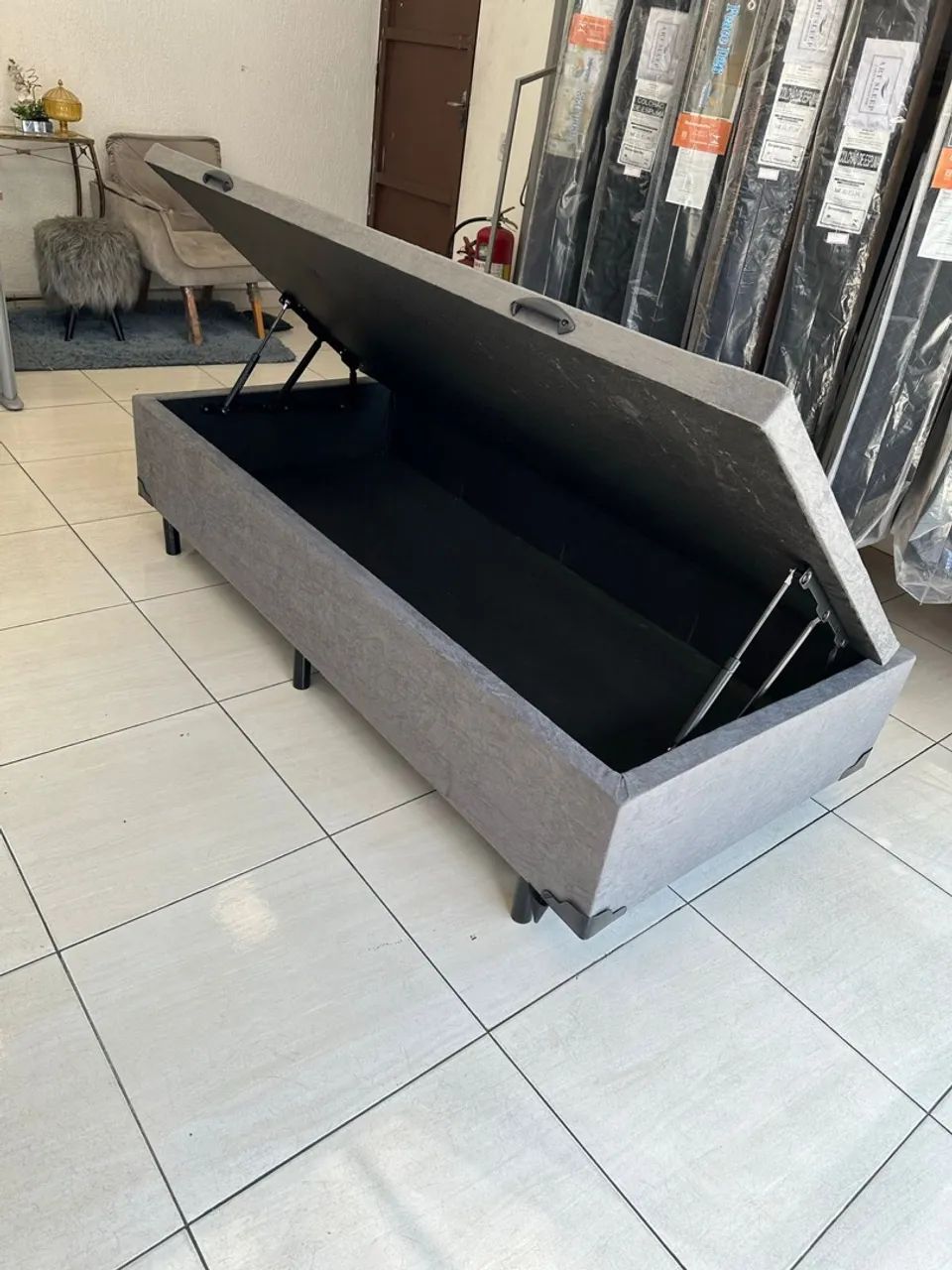 Cama Box Baú Verde Musgo e outras cores disponíveis  - Foto 3