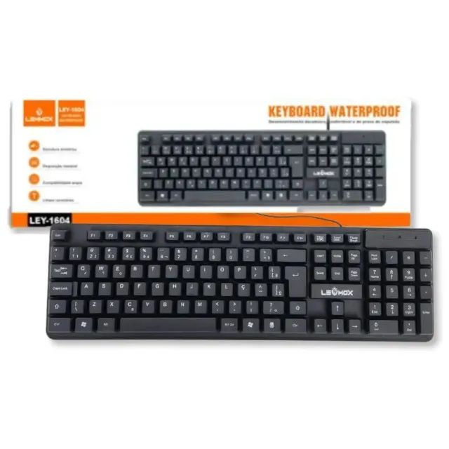 Teclado Com Fio Pra PC e Notebook USB Novo - Garantia