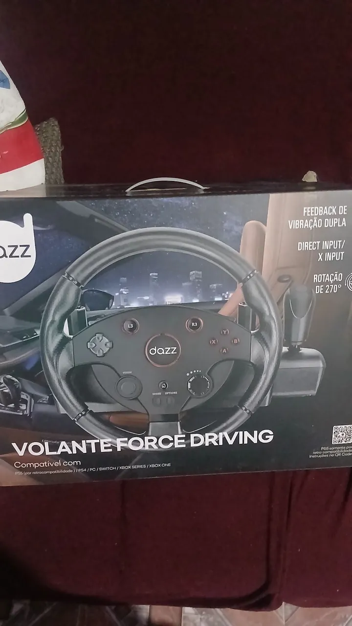Volante Force Driving Dazz - Compatível com PS4, PC, Switch, Xbox
