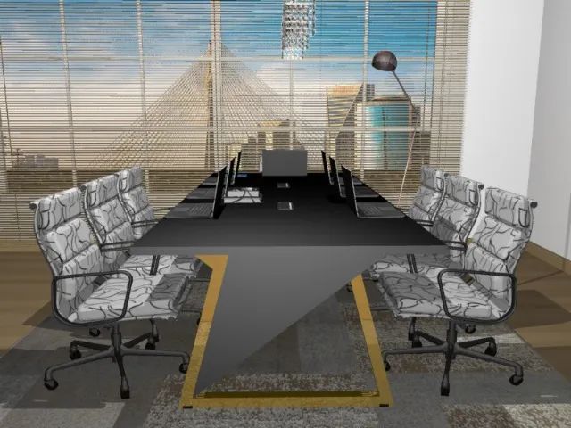 Mesa de Reunião Wing Gold.  L240cm x P100cm x A74cm - Foto 2