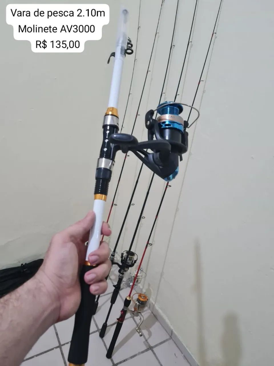 Conjunto de Pesca Completo - Vara 2,10m e Molinete AV3000 - Foto 2