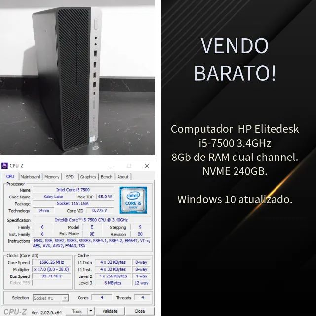 PC - I5 6400 - i3 10100 - i5 7500 + 8gb Ram + SSD 240GB - Foto 2