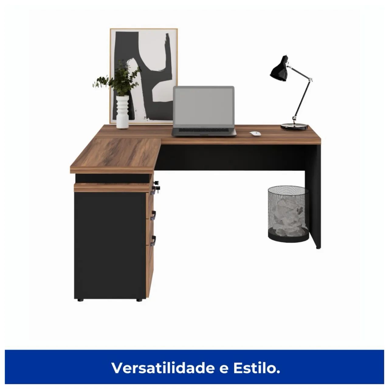 MESA DE ESCRITORIO DIRETIVA - LOJA IKONMIXOFFICE  - Foto 2