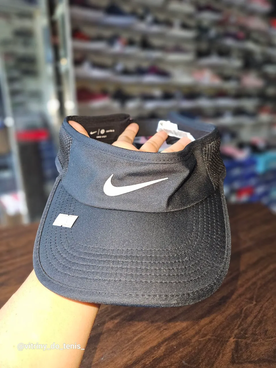 Viseira esportiva dry-fit Nike Preto unissex- original