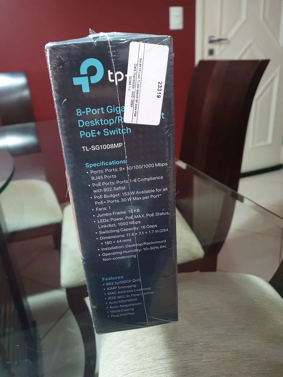 TP-Link 8 Port Gigabit, Desktop/Rackmount PoE+Switch, TL-SG 1008MP - Foto 4