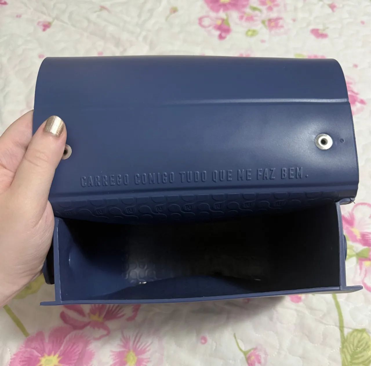 Bolsa Petite Jolie azul marinho com alça removível - Foto 2