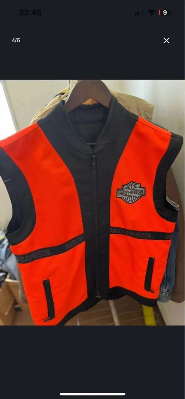 Jaqueta Harley Davidson Laranja e Preto G/GG
