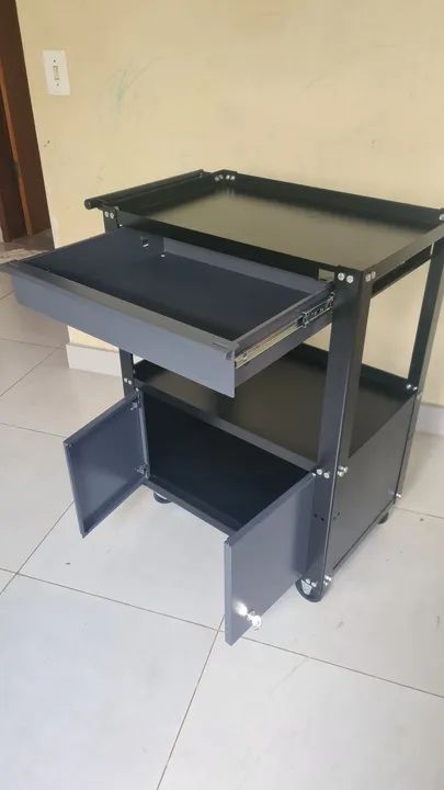 Carrinho de ferramentas/tatuagem com 3 prateleiras e gaveta - Foto 3