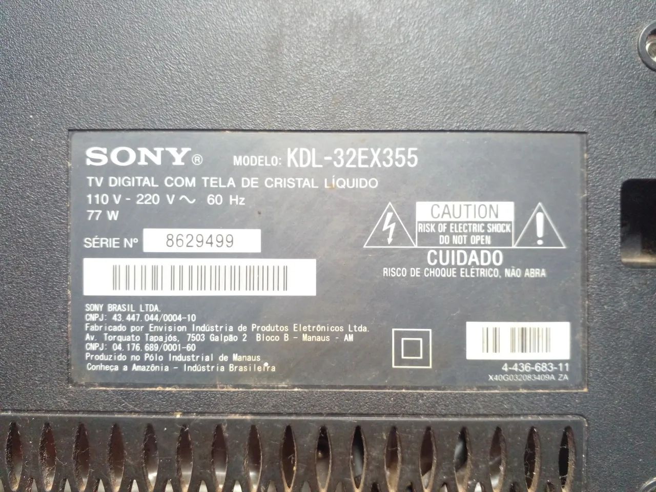 Tv Sony bravia pra usar pecas, tela ruim - Foto 6