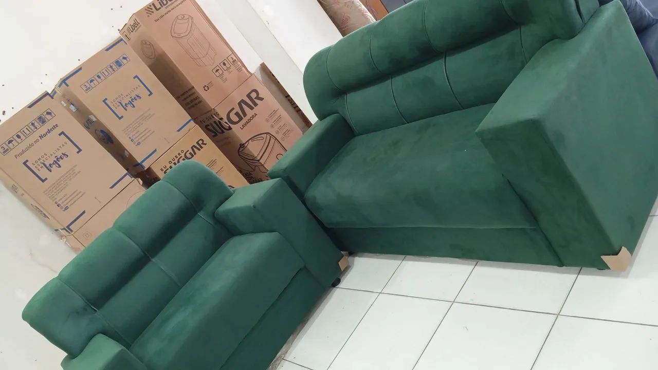 Sofá Cinza retrátil Confortável - Foto 5