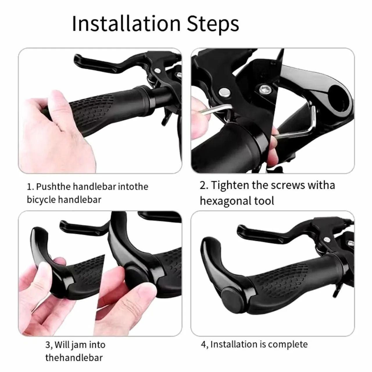 Par Manoplas para bicicleta com Bar End - Foto 4