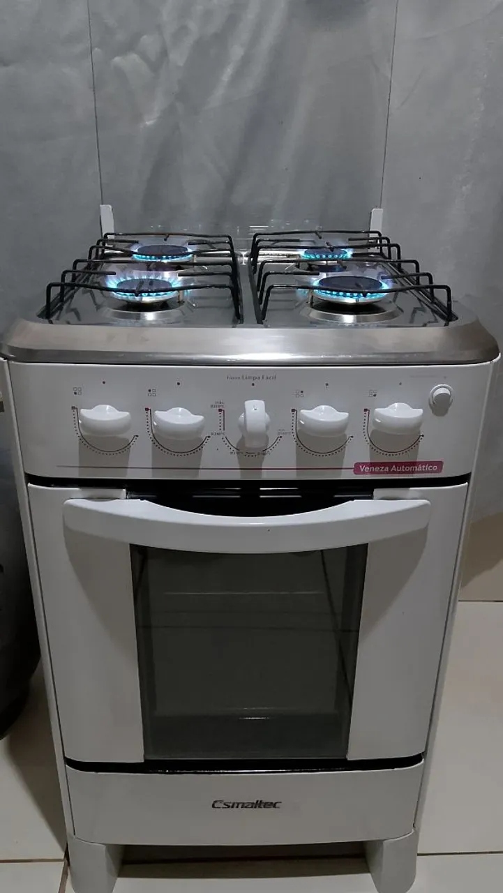 Fogão Esmaltec Veneza Automático 4 Bocas