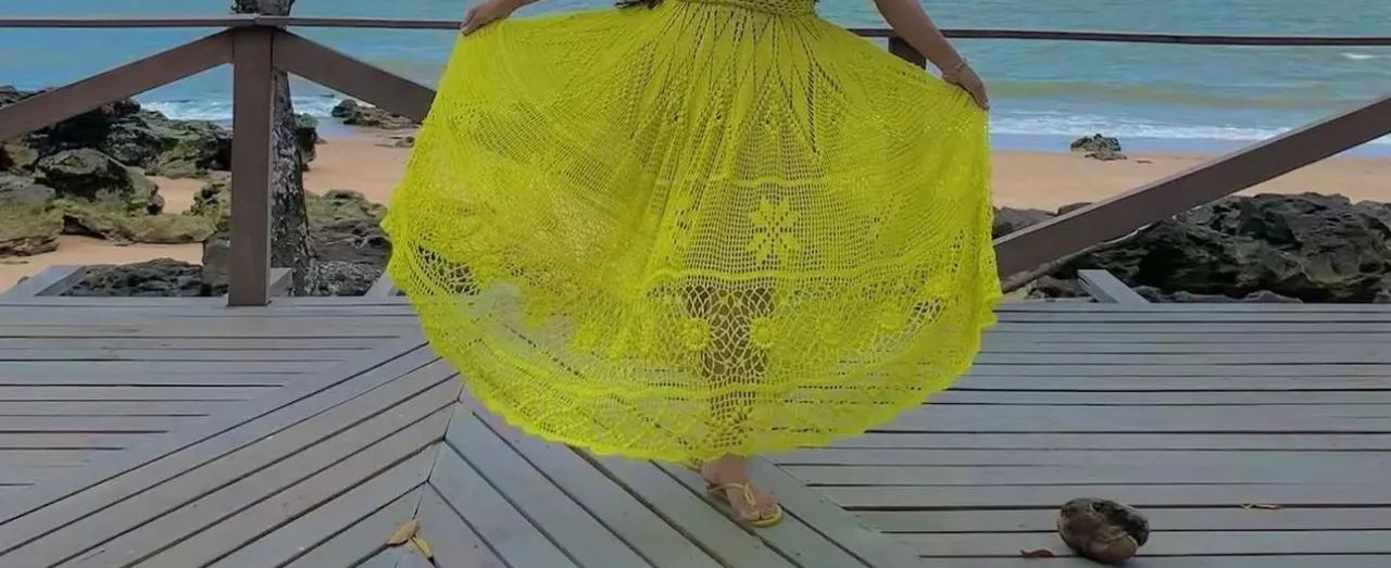 Saia longa de crochê  - Foto 4